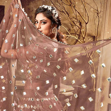 Load image into Gallery viewer, Sepia skin color Soft Net Lehenga choli ClothsVilla