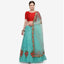 Sky Blue and Red Lehenga Choli with Heavy Embroidery Work ClothsVilla