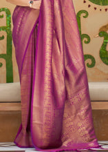 Load image into Gallery viewer, Lollipop Purple Zari Woven Kanjivaram Silk Saree Clothsvilla