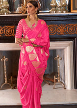 Load image into Gallery viewer, Taffy Pink Zari Butta Woven Banarasi Silk Saree : Top Pick Clothsvilla