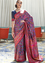 Load image into Gallery viewer, Royal Blue Banarasi Jamawar Woven Silk Saree : Top Pick Clothsvilla