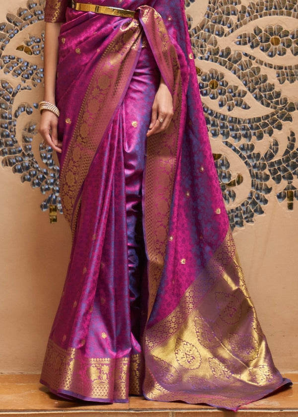 Lollipop Purple Woven Kanjivaram Silk Saree : Top Pick Clothsvilla