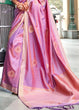 Load image into Gallery viewer, Iris Purple Zari Butta Banarasi-Chanderi Fusion Silk Saree Clothsvilla