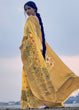 Load image into Gallery viewer, Tuscany Yellow Woven Linen Silk Saree with Floral Motif on Pallu and Border Clothsvilla
