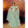 Load image into Gallery viewer, Light Green color Soft Net Lehenga with Heavy Sequence work ClothsVilla