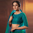 Load image into Gallery viewer, Turquois Blue Lehenga Choli with Thread and Sequence Work ClothsVilla