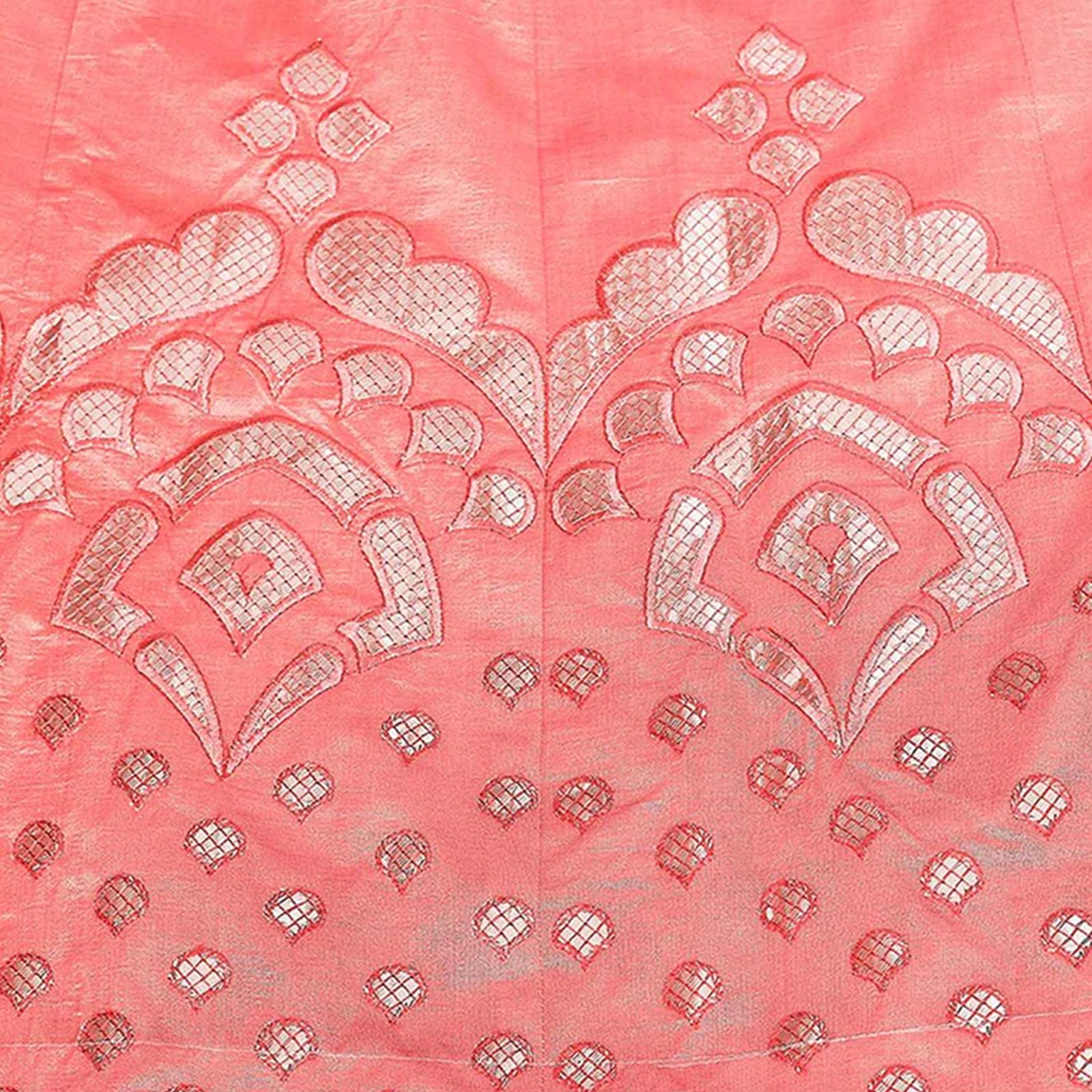 Valentine Red Gota Pati and Zari Stich Without Can Can Work Lehenga choli ClothsVilla
