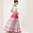 Load image into Gallery viewer, White And Pink Multicolored Printed Lehenga Choli ClothsVilla