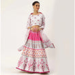 Load image into Gallery viewer, White And Pink Multicolored Printed Lehenga Choli ClothsVilla