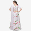 Load image into Gallery viewer, White Color Baby Satin Lehenga Choli with Printed Floral Work ClothsVilla