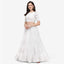 White Color Cotton Lehenga Choli with Real Mirror Work ClothsVilla