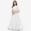 Load image into Gallery viewer, White Color Cotton Lehenga Choli with Real Mirror Work ClothsVilla