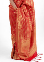 Load image into Gallery viewer, Crimson Red Kanjivaram Soft Woven Silk Saree Clothsvilla