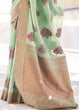 Load image into Gallery viewer, Pastel Green Linen Woven Silk Saree with Zari work on Border and Pallu Clothsvilla