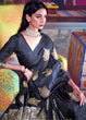 Load image into Gallery viewer, Soot Black Satin Silk Saree with overall Golden Butti Clothsvilla