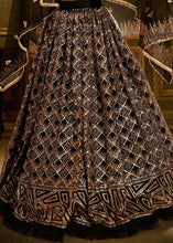 Load image into Gallery viewer, Pebble Black Soft Net Designer Lehenga Choli with overall Sequins work Clothsvilla