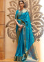 Dodger Blue Woven Kanjivaram Silk Saree : Top Pick Clothsvilla