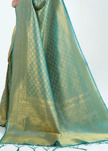 Load image into Gallery viewer, Persian Green Woven Kanjivaram Silk Saree : Limited Edition Clothsvilla