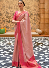 Load image into Gallery viewer, Crepe Pink Zari Woven Kanjivaram Silk Saree Clothsvilla