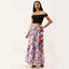 White Color Cotton Skirt with Digital Print ClothsVilla