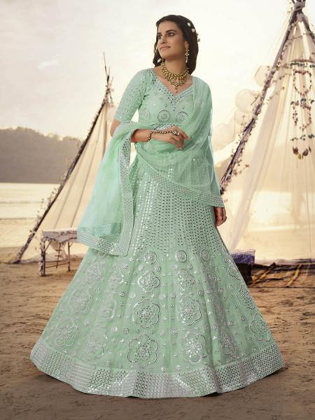 Firoze Embroidered Organza bridal Lehenga Clothsvilla