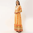 Load image into Gallery viewer, Yellow Color Gown in Soft Cotton for Haldi Ceremony ClothsVilla