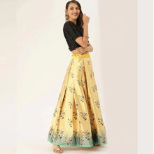 Load image into Gallery viewer, Yellow Color Satin Lehenga with Banarasi Silk Dupatta ClothsVilla