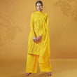 Load image into Gallery viewer, Yellow Color Suit with Foil Mirror Work ClothsVilla