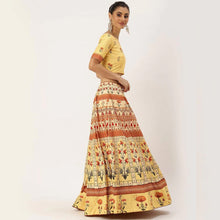 Load image into Gallery viewer, Yellow Color Vaishali Silk Lehenga Choli with Maslin Silk Dupatta ClothsVilla