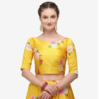 Yellow Colored Printed Lehenga Choli ClothsVilla