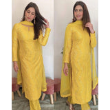 Yellow Salwar Suit In Georgette with Heavy Embroidery Work