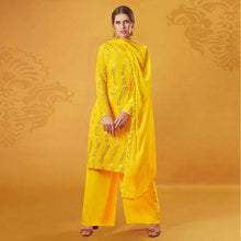 Load image into Gallery viewer, Yellow Salwar Suit In Georgette with Heavy Embroidery Work ClothsVilla
