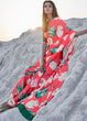 Load image into Gallery viewer, Strawberry Pink Digital Printed Crepe Silk Saree Clothsvilla