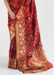 Load image into Gallery viewer, Maroon Red Zari Woven Banarasi Silk Saree Clothsvilla