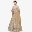 Load image into Gallery viewer, All Gold Soft Heavy Net Lehenga Choli with Foil Mirror and Resham Thread Work ClothsVilla
