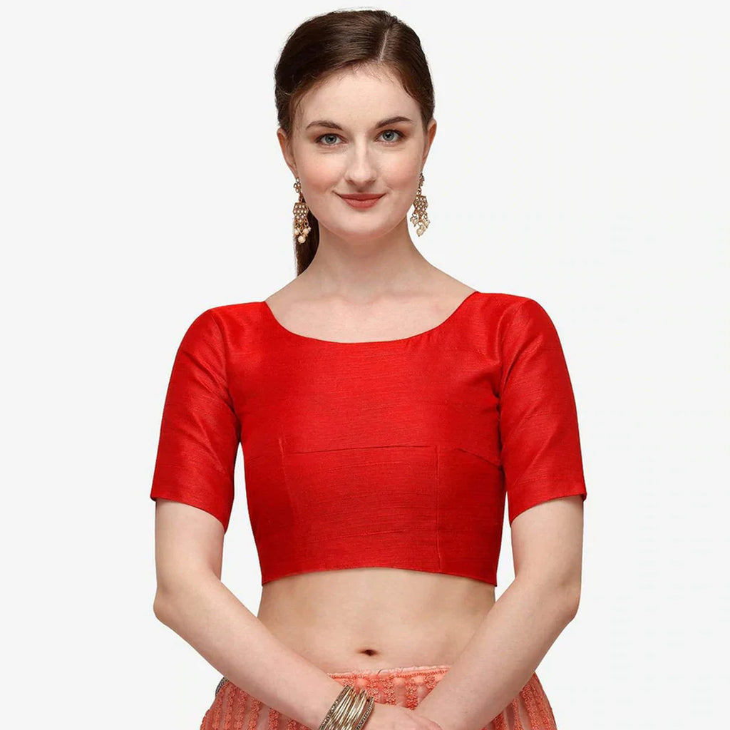 All Red Net Lehenga Choli with Embroidery Work ClothsVilla