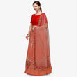 Load image into Gallery viewer, All Red Net Lehenga Choli with Embroidery Work ClothsVilla