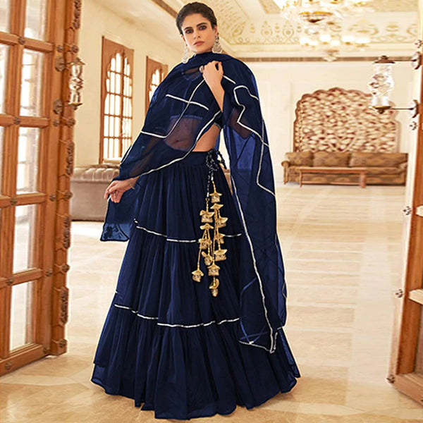 Black Pearl Gota Patti Pattern work Lehenga choli ClothsVilla