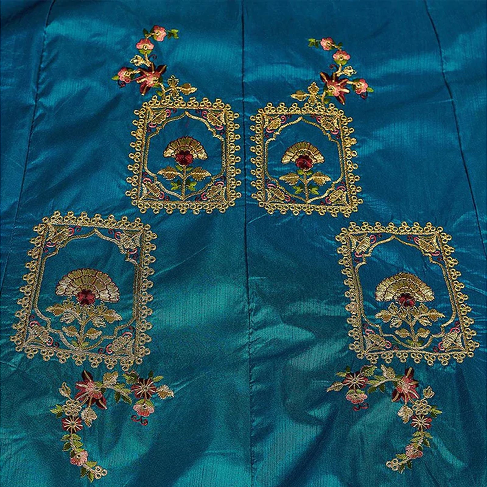 Blue Whale Gota Patti and Zari Stich Without can can work Lehenga choli ClothsVilla