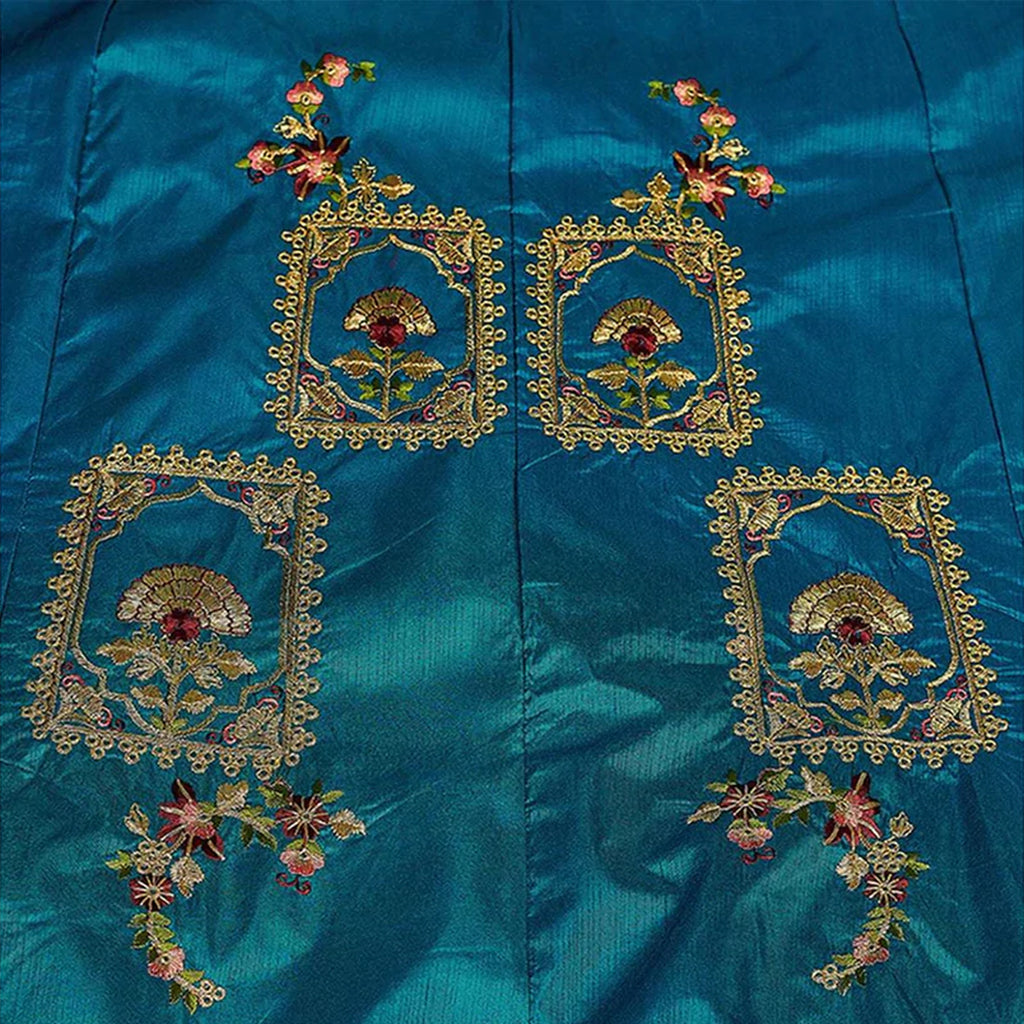 Blue Whale Gota Patti and Zari Stich Without can can work Lehenga choli ClothsVilla