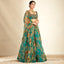 Bottle Green Organza Lehenga Choli with Dori and Sequence Work ClothsVilla