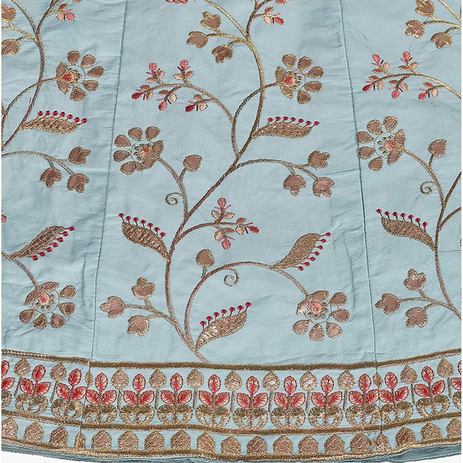 Cool Grey Gota Patti and Zari Stich Without can can work Lehenga choli ClothsVilla