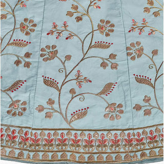 Cool Grey Gota Patti and Zari Stich Without can can work Lehenga choli ClothsVilla