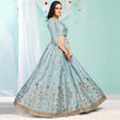 Load image into Gallery viewer, Cool Grey Gota Patti and Zari Stich Without can can work Lehenga choli ClothsVilla