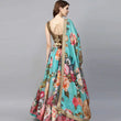 Load image into Gallery viewer, Floral Printed Lehenga with heavy sequence and thread work ClothsVilla