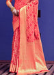 Load image into Gallery viewer, Punch Pink Woven Patola Silk Saree Clothsvilla