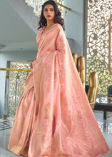 Load image into Gallery viewer, Coral Pink Zari Woven Designer Silk Saree Clothsvilla