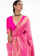 Load image into Gallery viewer, Hot Pink Kanjivaram Soft Woven Silk Saree Clothsvilla