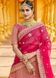 Load image into Gallery viewer, Rose Pink Velvet  Bridal Lehenga Choli with Embroidery &amp; Hand work Clothsvilla