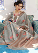 Load image into Gallery viewer, Metal Gray Linen Woven Silk Saree with Zari work on Border and Pallu Clothsvilla